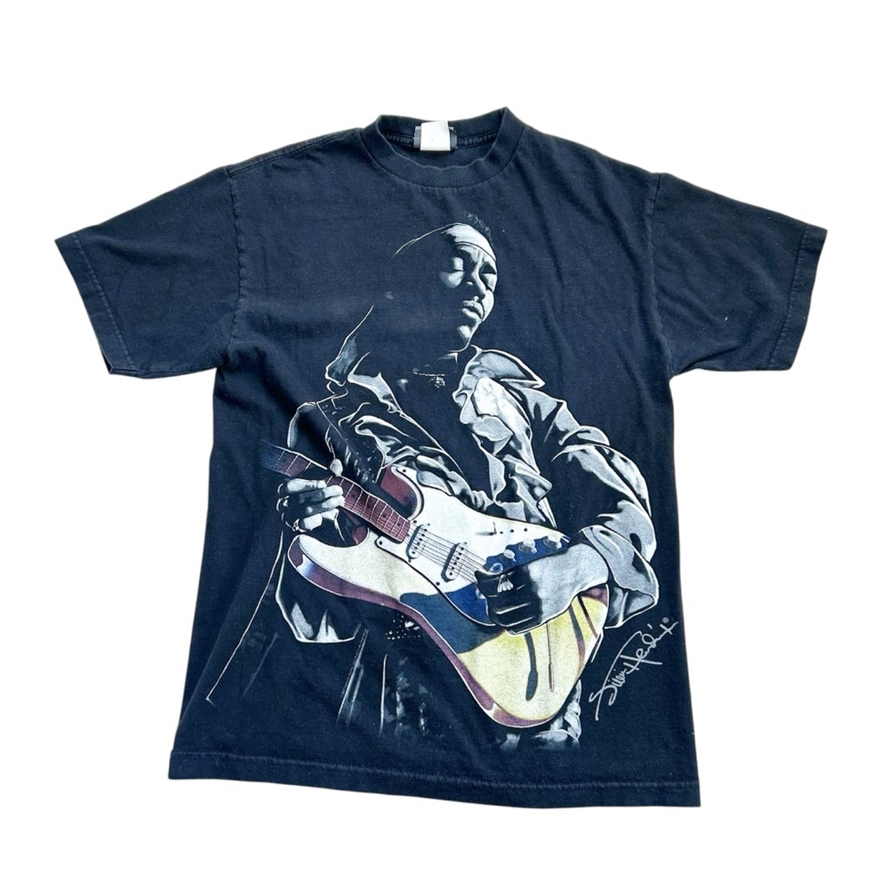 Vintage Jimmy Hendrix ODM Premium Goods T-shirt Size M Black Graphic Print